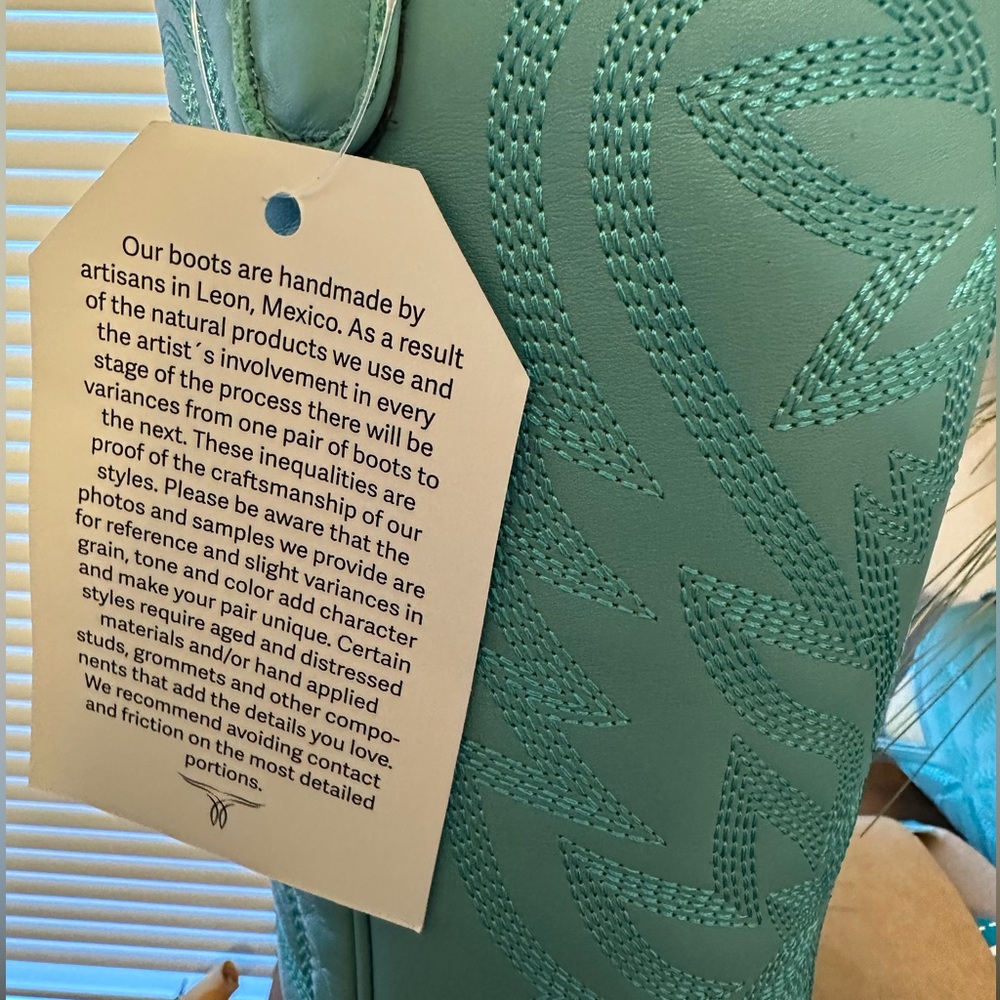 NWT Lane Smokeshow boot in glacier teal/turquoise blaze, 7.5 - Picture 5 of 13